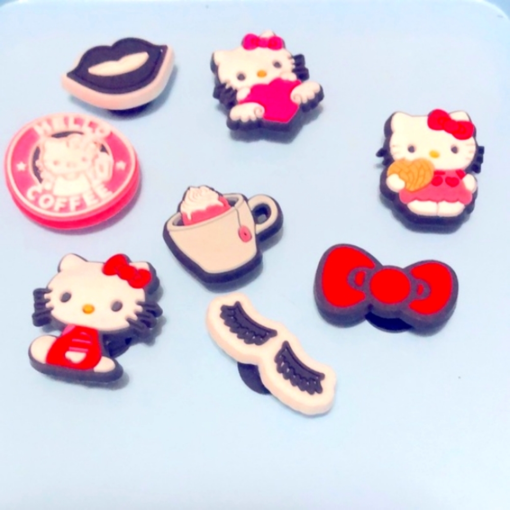 8pc Hello Kitty Cafecito Croc/Clog Jibbitz